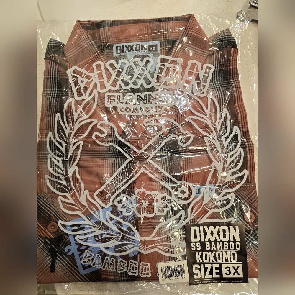 DIXXON Kokomo Bamboo Plaid Flannel Shirt 3XL